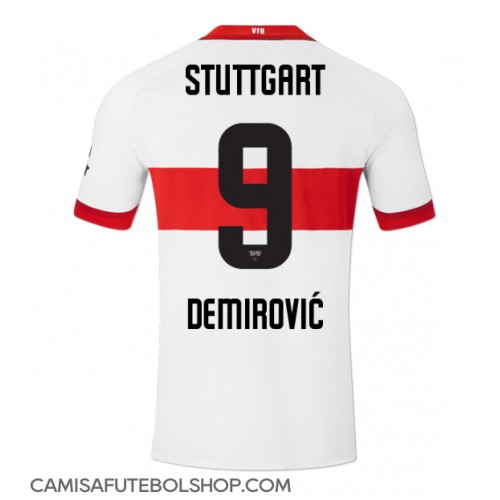 Camisa de time de futebol Stuttgart Ermedin Demirovic #9 Replicas 1º Equipamento 2024-25 Manga Curta